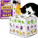 Cat Amazing MEGA Kattentraktatiedoos - Interactief Snoepdoolhof - Kattenvoederstation - Kattentraktatiebox voor binnen - Verrijkingsspeelgoed - Beste