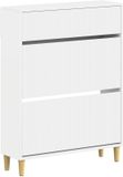vidaXL Schoenenkast ARNHEM 78 x 24 x 103 cm Bewerkt hout Wit