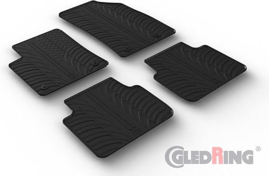 GledRing Rubbermatten voor Opel Crossland X 2021- (4-delig + montageclips)