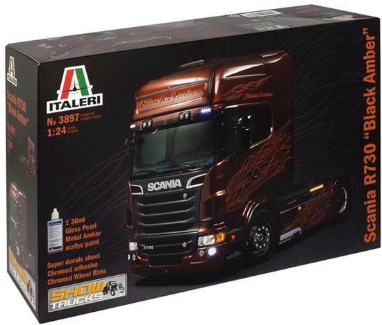 Italeri Scania R730 Black Amber - Modelbouwpakket 1:24 - 3897