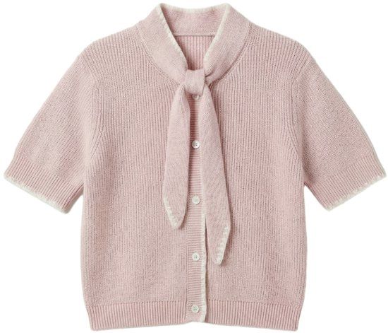 Vero Moda Vest Vmkashia Ss Tie Detail Knit Cardiga 10354661 Roze Dames Maat L