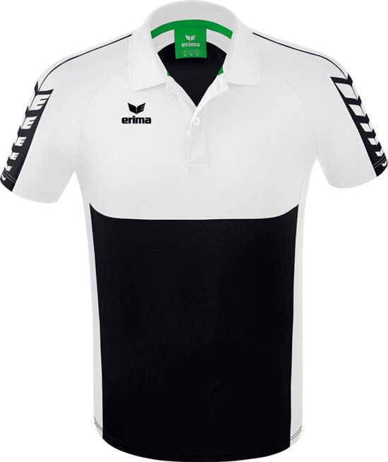 Erima Six Wings Polo - Zwart/Wit - Maat L - Heren