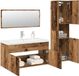 Maison Exclusive - Ensemble de meubles de salle de bain 4 pièces aspect bois ancien Matériau dérivé du bois