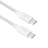 ACT USB 2.0 60W laad- en datakabel, USB-C naar USB-C, wit, 1 meter