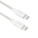 ACT USB 2.0 60W laad- en datakabel, USB-C naar USB-C, wit, 1 meter