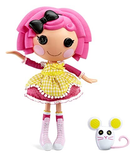 Lalaloopsy Doll Crumbs Sugar Cookie met huisdier Mouse - 33 cm Baker pop met veranderbaar roze & geel uitfit & schoenen, In een herbruikbaar huis speelset pakket - Voor 3 - 103 jaar