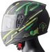 GMS-Moto Hexago Graphic, casque intégral, Mat Noir/Vert, L