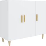 vidaXL Dressoir 90x34x80 cm bewerkt hout wit