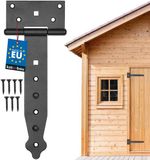 KOTARBAU® Scharnieren, Staal, 200 mm, Zwart, T-Scharnier, Poortscharnieren, Deurscharnieren, Poortbanden, Poortbeslag