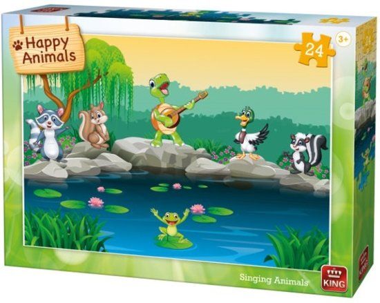 King International King Kinderpuzzel Singing Animals 24 Stuks