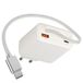 imoshion GaN Oplader met uittrekbare USB-C kabel 65W - USB-A + USB-C - Wit