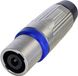 Neutrik NLT4MXX Stekker Zilver, Blauw 1 stuk(s)