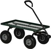 Outsunny Tuinkar Staal 94x48,5x100cm Groen