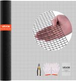VEVOR Tuinhek 183 Cm X 30,48 M, Maaswijdte 1,27 X 1,27 Cm, φ1,06 Mm Gegalvaniseerd Gaashek, Vinyl Gecoat Kippengaashek, Gelast Gaashek voor Konijnen en Pluimvee