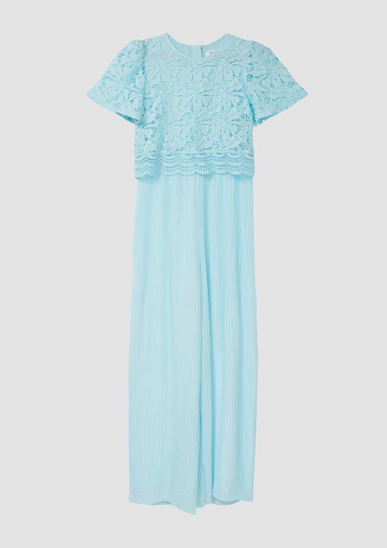 s.Oliver Jurk Lichtblauw Polyester Viscose