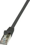 Logilink CP2033S RJ45 Netwerk Aansluitkabel Cat 6 F/Utp 1 M Zwart Snagless