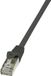 Logilink CP2033S RJ45 Netwerk Aansluitkabel Cat 6 F/Utp 1 M Zwart Snagless