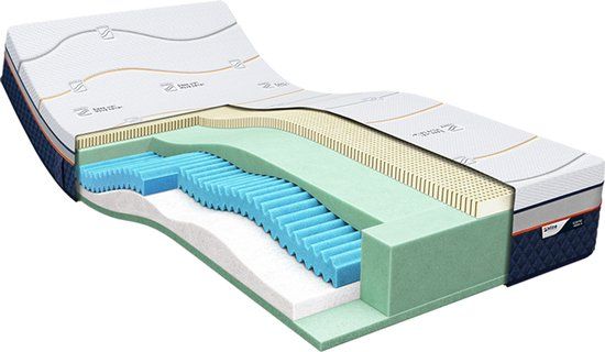 M line Iconic Hero 6 matras 90 x 200 cm - Talalay latex & koudschuim - Eenpersoons
