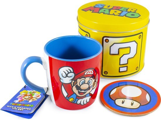 Cadeauset 'Super Mario - Let's A Go' (Metal Tin)