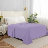 Elegant Comfort Premium hotelkwaliteit 1-delig laken, luxe en zachtste 1500 draadtelling Egyptische kwaliteit beddengoed plat laken, kreuk-, vlek- en vervagingsbestendig, California King, lila