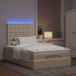 Maison Exclusive - Cadre de lit ottoman avec matelas, couleur crème, 120x190 cm, textile