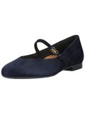 Paul Green Ballerina met riempjes donkerblauw