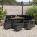 Prolenta Maison Exclusive - Ensemble de canapé de jardin, 9 pièces, en résine tressée noire
