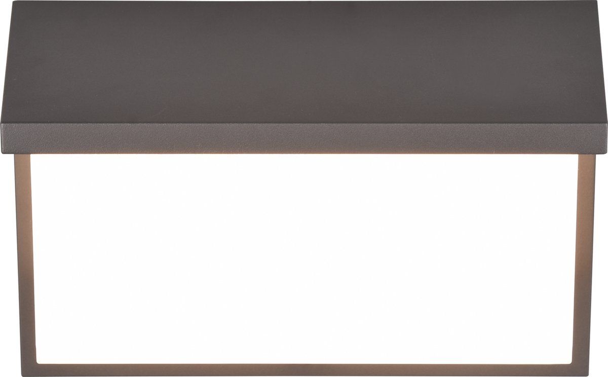 TRIO LEUCHTEN Nestos Wandlamp - Wit/Antraciet - Kunststof - LED - 13W - 3000K - 1300LM - IP54 - 23x15x12cm