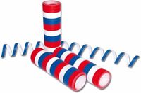 Merkloos / Sans marque Fest-Dekor Gmbh Serpentine rol rood/wit/blauw - 4x - vlag Nederland/Holland - Feestartikelen/versieringen - 400 cm