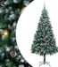 vidaXL Kunstkerstboom Groen 210 cm PVC en Staal en Kunststof