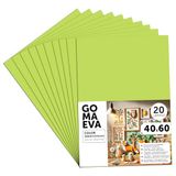 m-office EVA-rubber voor knutselwerk, gekleurd schuim voor creatieve projecten, ideaal voor kunst en handwerk, school, werk of kunst, 40 x 60 cm (pistachegroen, 20 stuks)