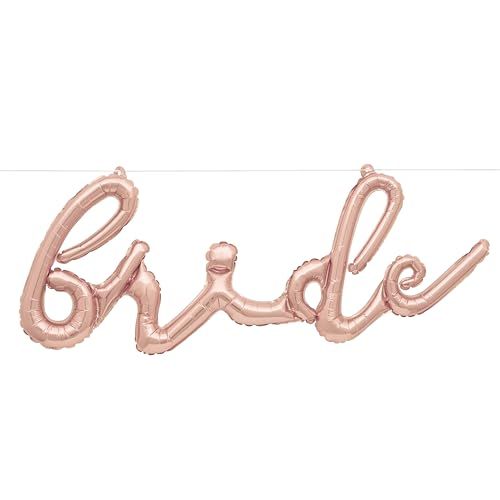 Letterballon Bannerset - „Bride“ - Roségouden Kleur - 1 Stuk