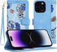 Techsuit Hoesje geschikt voor Apple iPhone 14 Pro Max - FlipCraft Book Wallet Case met koord - Vibrant Blue