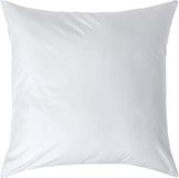 Homescapes Taie d'oreiller 60x60 cm – Blanc – 100% Percale de Coton Égyptien – 200 TC