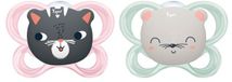 Tigex Soft Mini Pacifiers (2) - 18-36 Months - Cat/Mouse