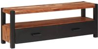 vidaXL Media kast met lade Bruin 110 x 30 x 40 cm Massief Acacia Hout