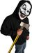 Bristol Novelty BM574 Terror Clown masker, mannen, vrouwen, wit