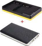 Huismerk Powerpakket Deluxe : EN-EL3e duo oplader + 8000mAh Powerbank pour 2 Nikon accu's EN-EL3 / EN-EL3e