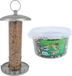 Esschert Design Vogel voedersilo RVS 27 cm inclusief 4-seizoenen energy vogelvoer
