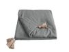 Enjoy Home Panama-collectie, dekbed met 4 kwastjes, jute, 100% katoen, Oeko-Tex-gecertificeerd, 90 x 190 cm, kleur lichtgrijs
