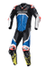 Alpinestars GP Tech V4 Lederkombi Schwarz Blau Gelb Fluo, Größe: 46