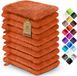 NatureMark Badstof washandjes 10-pack 15x21cm, 100% katoen, terracotta