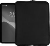 kwmobile universele tablet hoes geschikt voor 12,4"-12,9" Tablet hoesje - Stoffen cover voor tablets 28,7 x 21,7 cm - Tablet sleeve met rits - In zwart