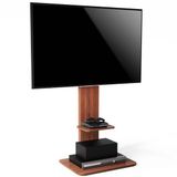 Bolt Edge Happiq TV vloerstandaard vintage - Verrijdbaar - 32"-65" inch - Universeel - In hoogte Verstelbaar - Bruin