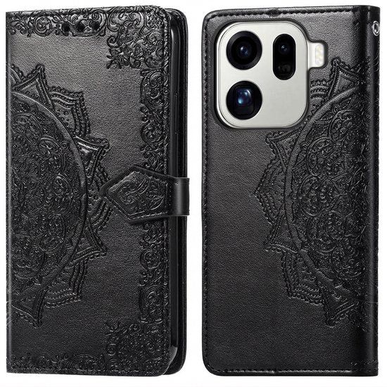imoshion Hoesje - Geschikt voor Oppo Find X9 Pro - Mandala Bookcase - Zwart