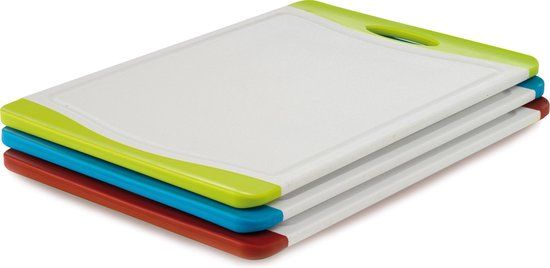 BK Universele Snijplank 20x29 cm - 3-delig - Kunststof - Wit