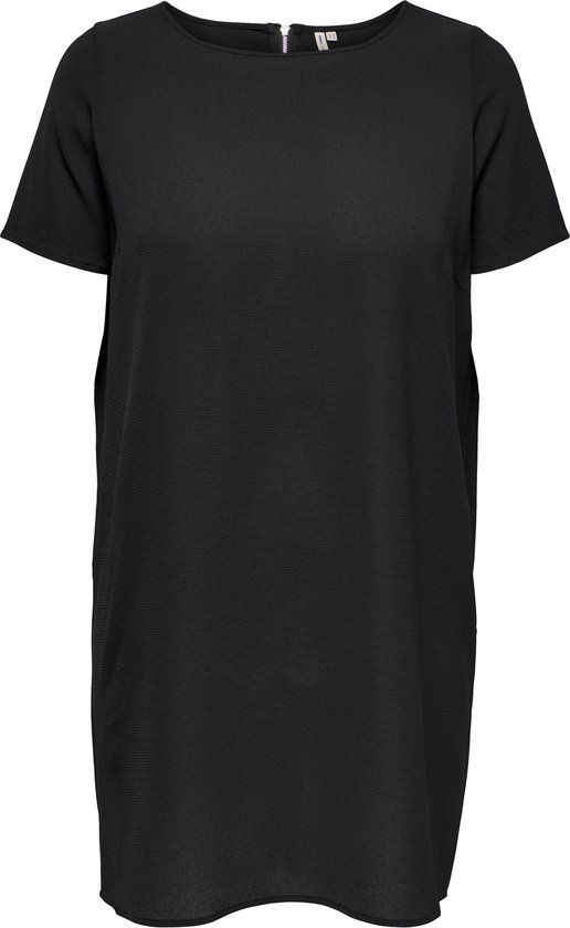 ONLY CARMAKOMA CARLUX SS TUNIC DRESS WVN NOOS Dames Jurk - Zwart - Maat 54