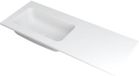 Wastafel INK Faktor Wastafel Polystone Links Zonder Kraangat - 1200x450x15 mm - Mat Wit