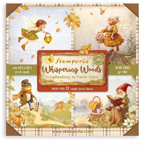 Stamperia - Whispering Woods 8x8 Inch Maxi Paper Pack (Single Face)