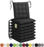Lavea® Stoelkussens 40x40 cm, Set van 8 – Zitkussen & Stoelpads voor Binnen en Buiten – Comfortabel, Wasbaar en Duurzaam – Antraciet
